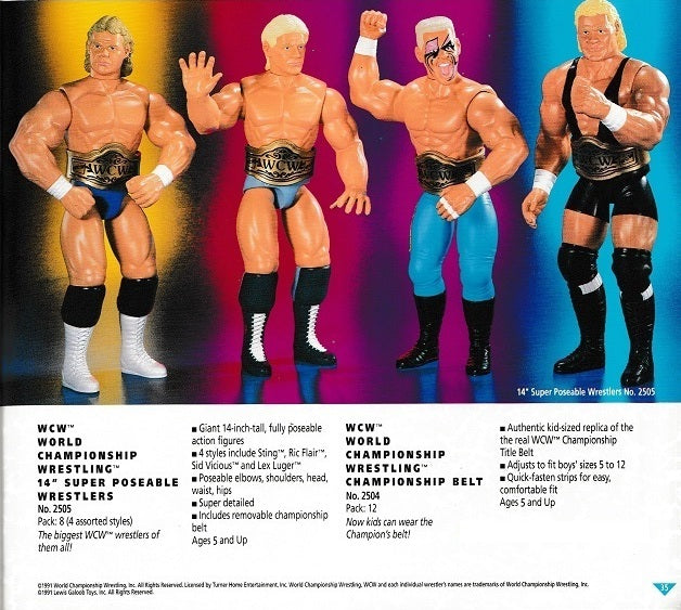 Sid Vicious WCW Galoob 14" Boxed Wrestling Figure