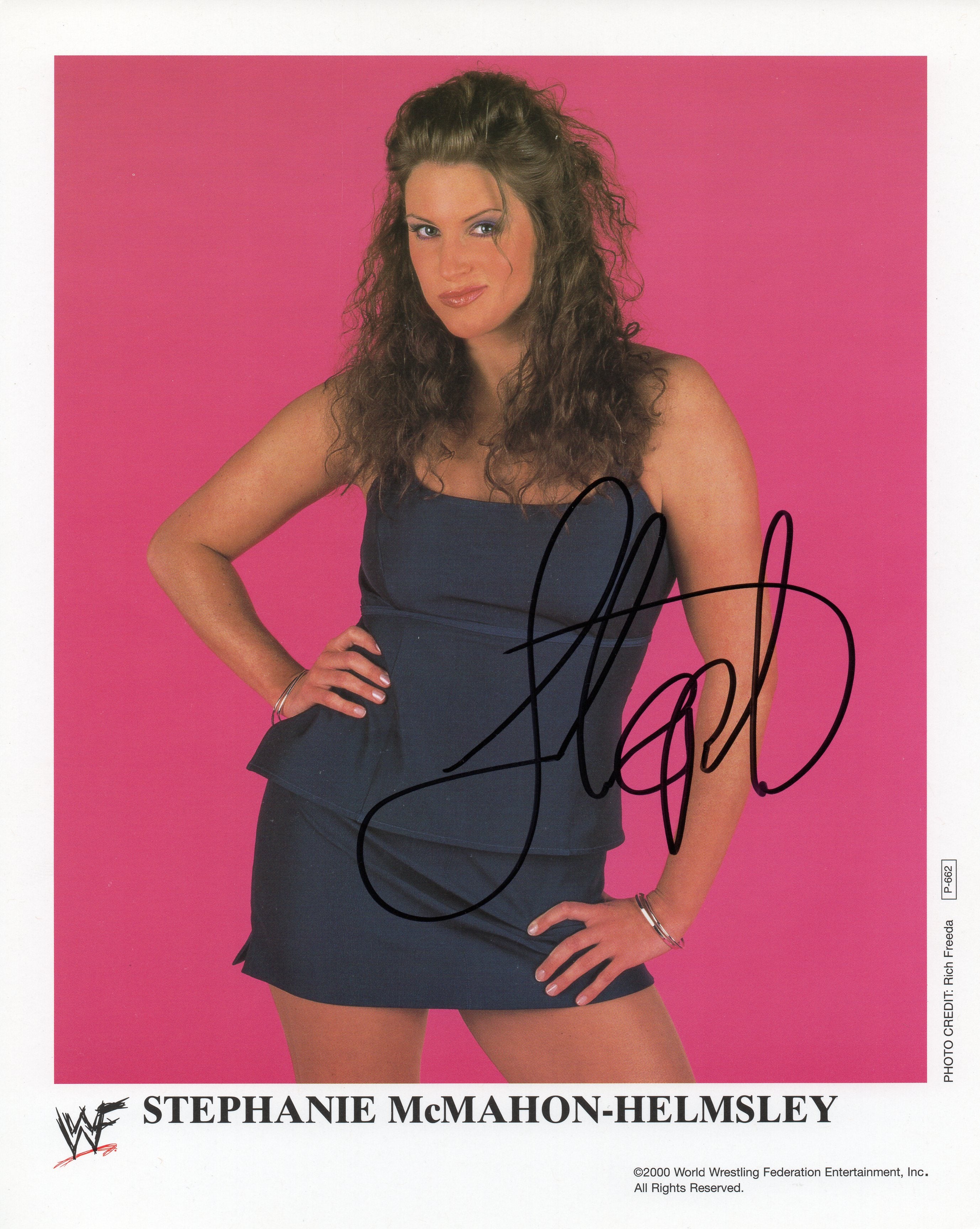 Stephanie McMahon Helmsley WWE/WWF Signed Promo Photo P662