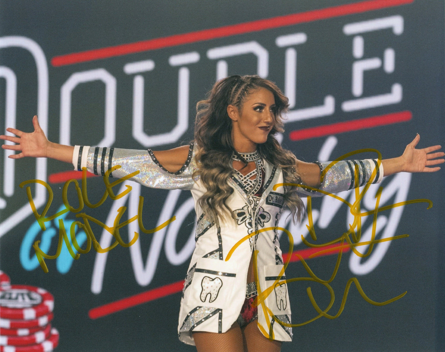 Dr. Britt Baker AEW Signed Photo