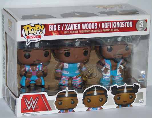 The New Day Big E, Xavier Woods & Kofi Kingston WWE Funko Pop! Vinyl Figure Set