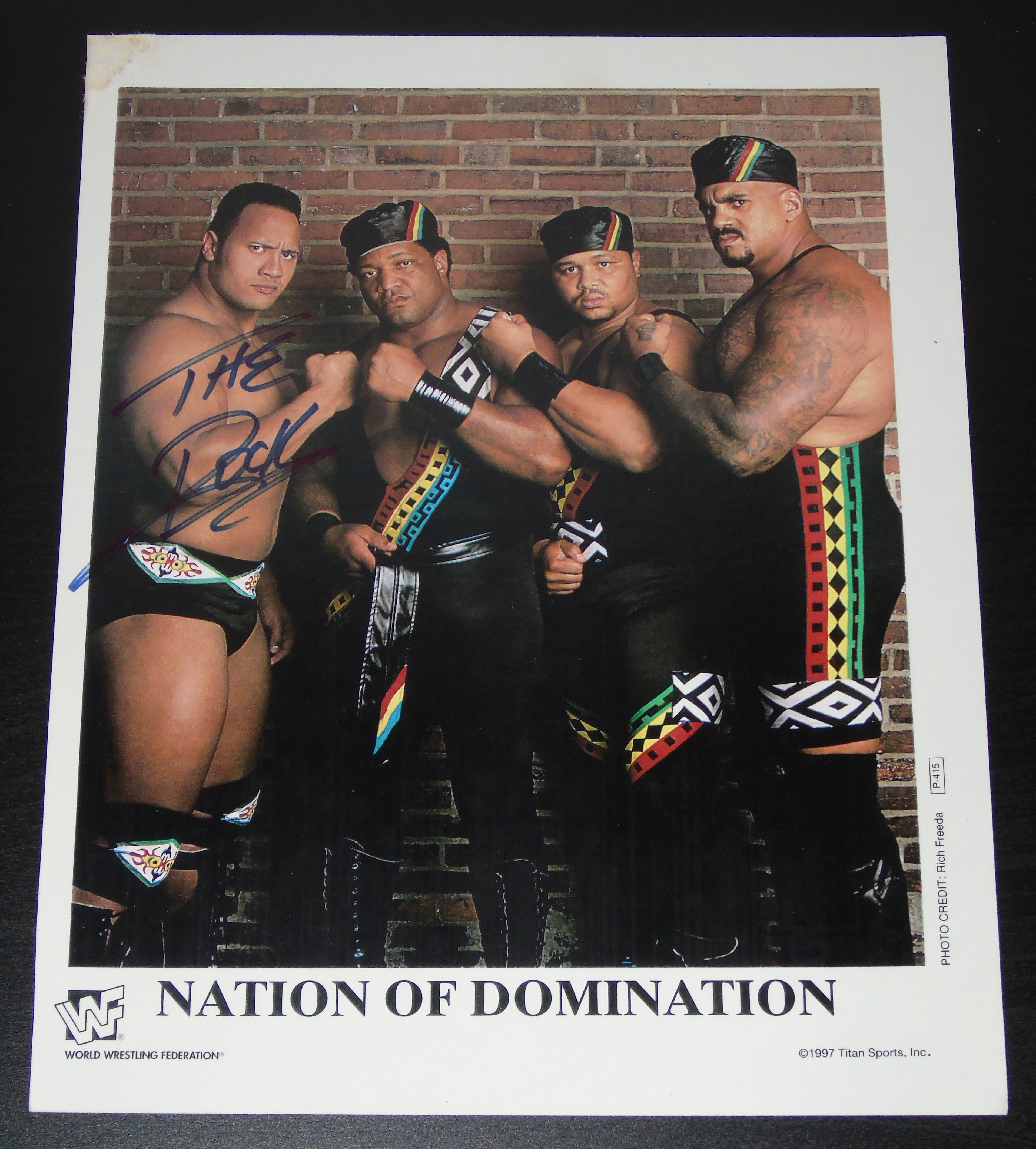 RETRO TREASURE TROVE ITEM! The Rock WWF/WWE Signed Promo Photo Print ...