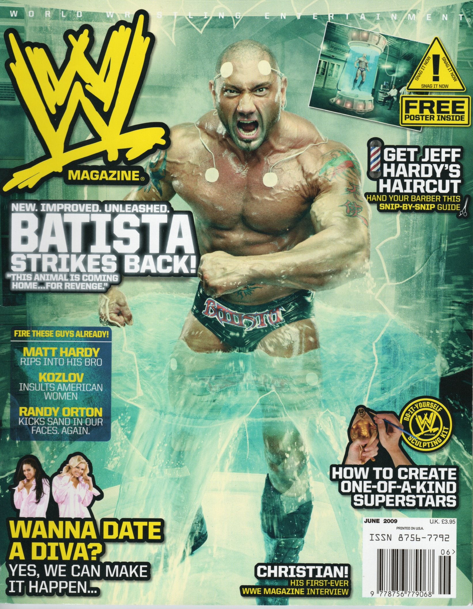 WWF Raw Magazine Dave Batista Cover 