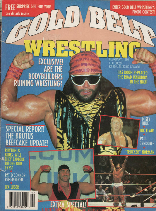 Gold Belt Wrestling Magazine February 1991