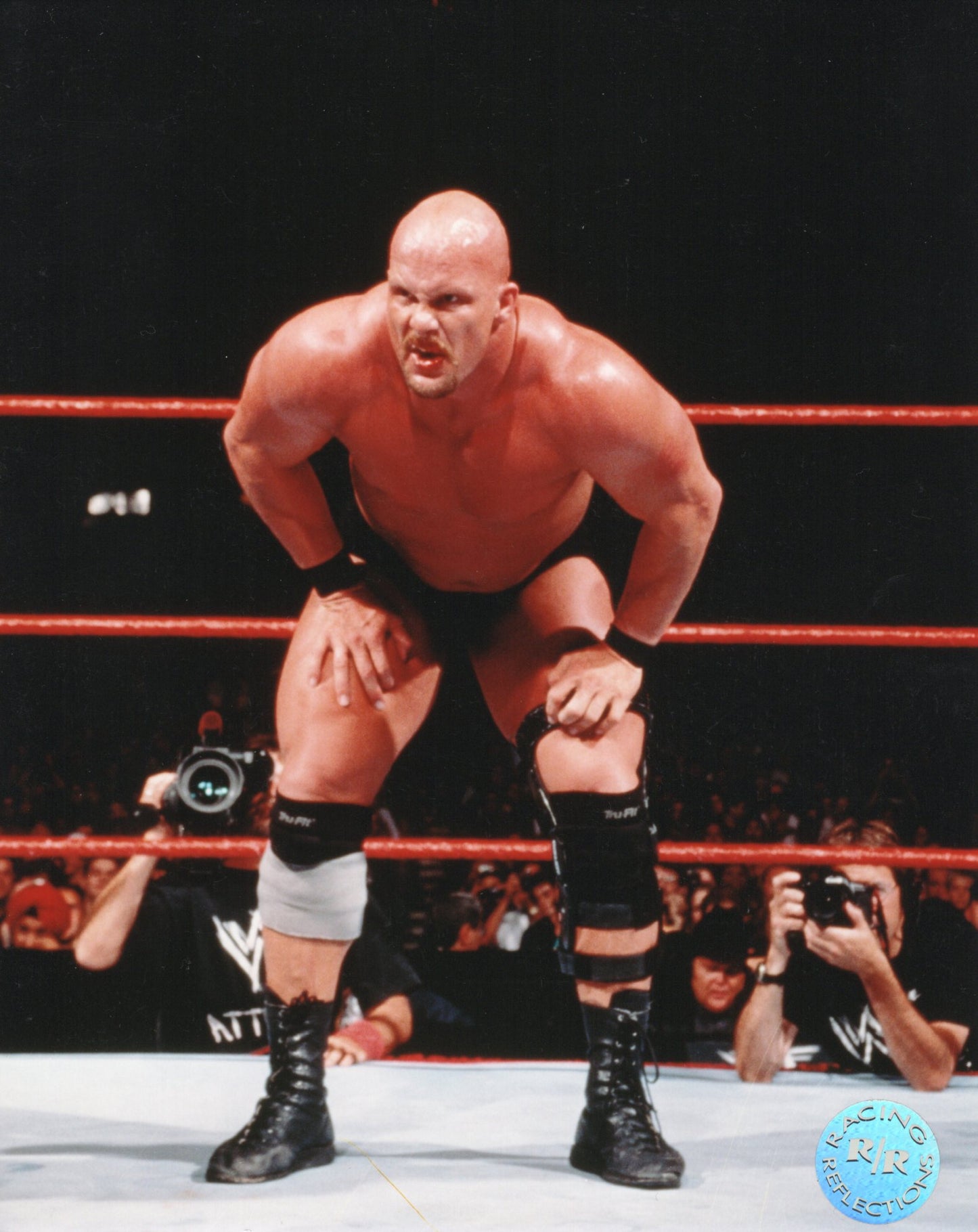 Stone Cold Steve Austin WWF Racing Reflections 8"x10" Photo