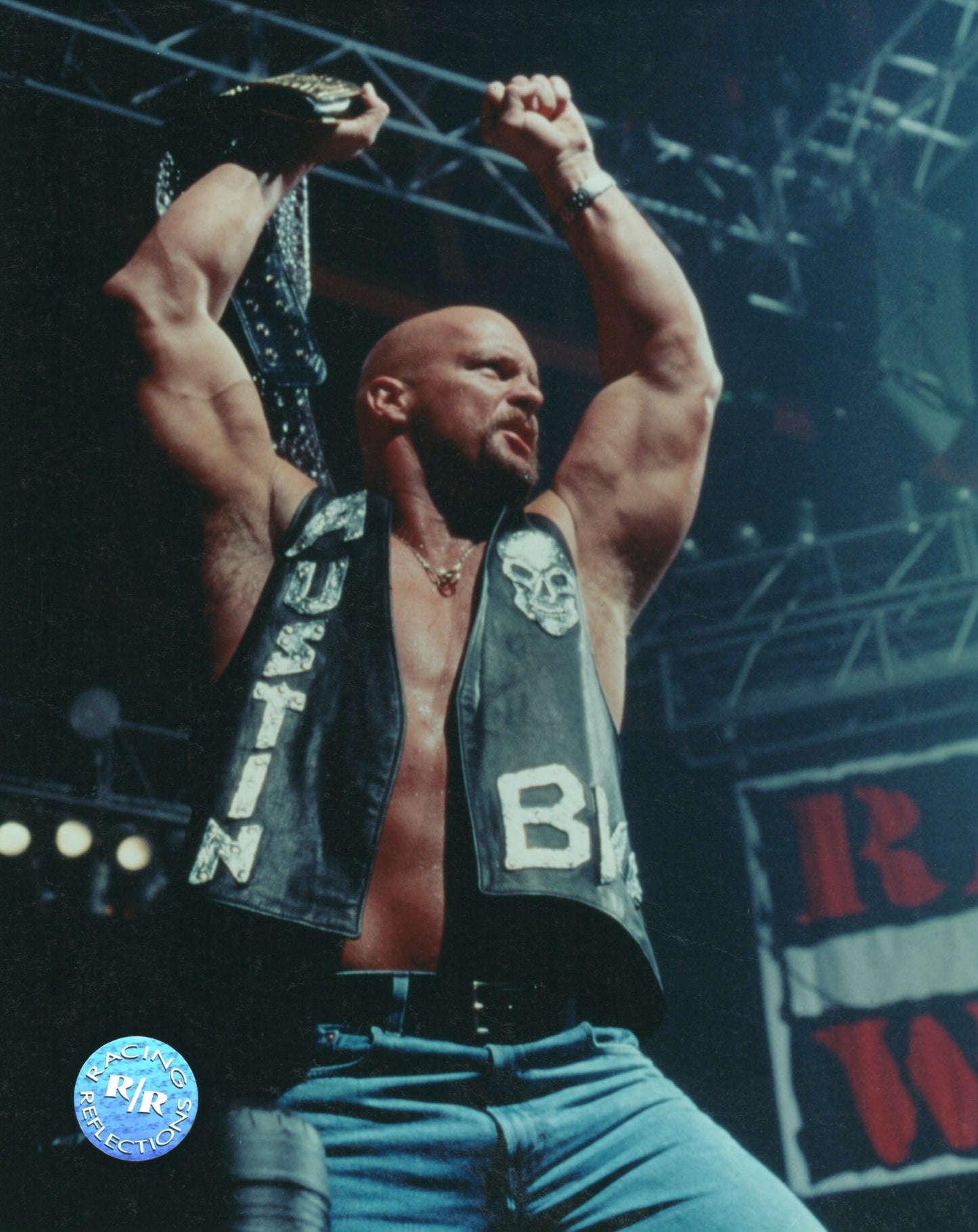 Stone Cold Steve Austin WWF Racing Reflections 8"x10" Photo