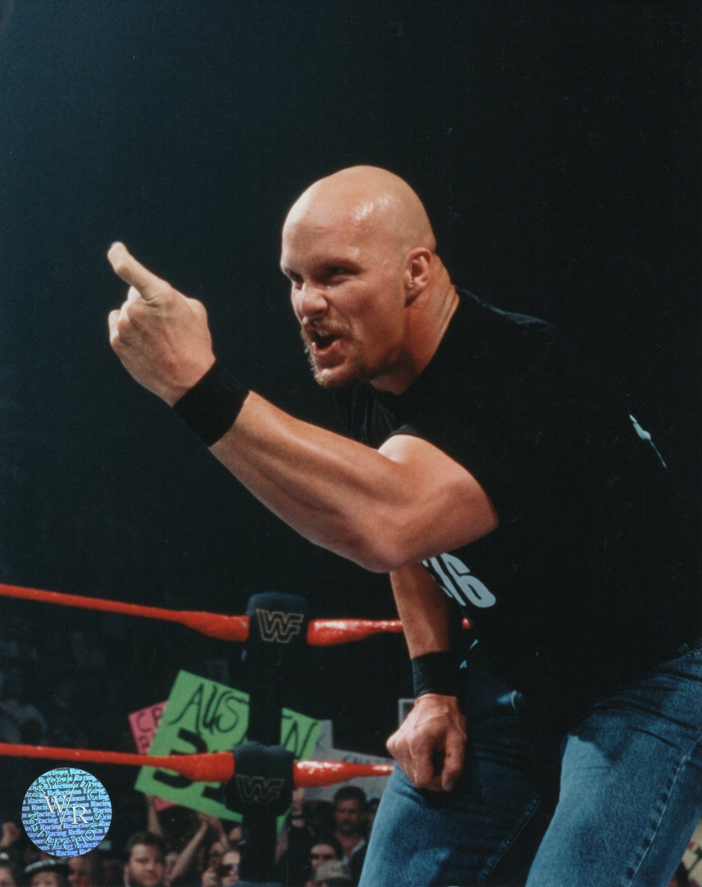 Stone Cold Steve Austin WWF Racing Reflections 8"x10" Photo
