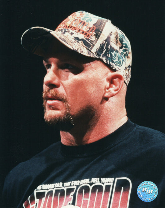 Stone Cold Steve Austin WWF Racing Reflections 8"x10" Photo