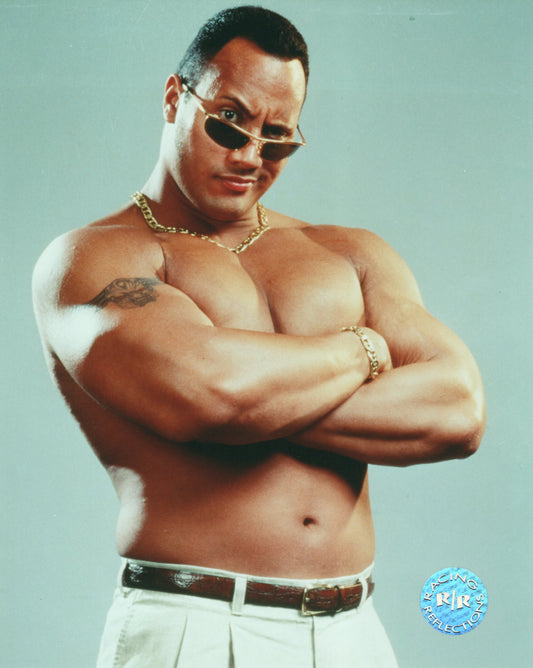 The Rock WWF Racing Reflections 8"x10" Photo