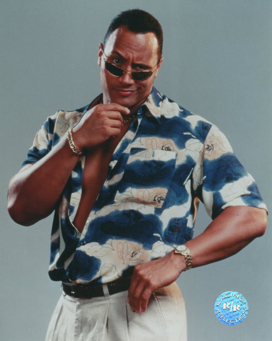 The Rock WWF Racing Reflections 8"x10" Photo