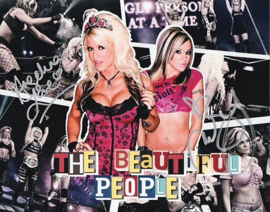 Beautiful People Angelina Love & Velvet Sky TNA Impact Signed Photo