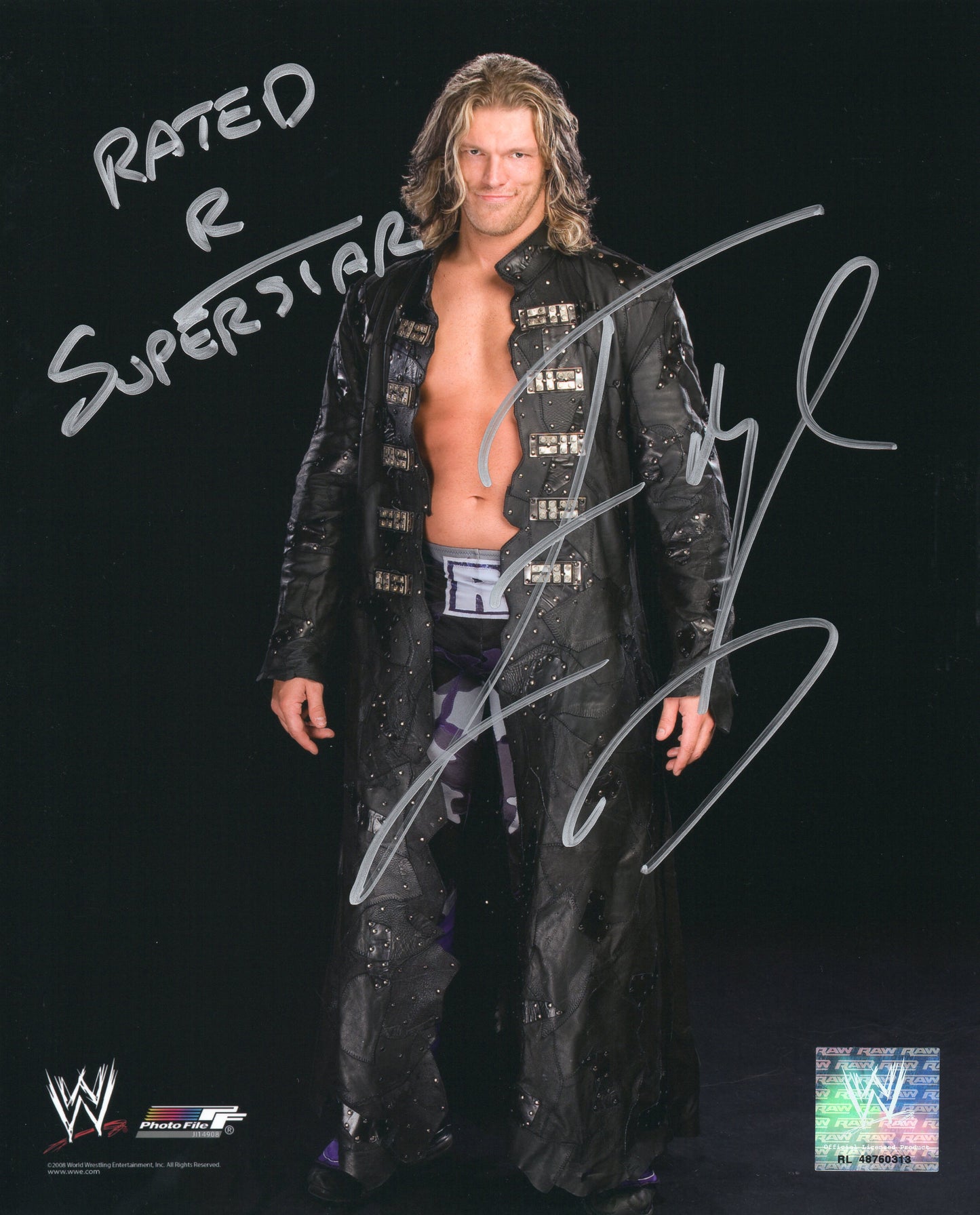 Edge WWE Signed Photofile Photo