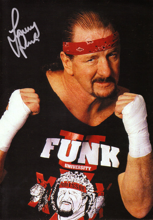 Terry Funk Wrestling Signed Promo Photo