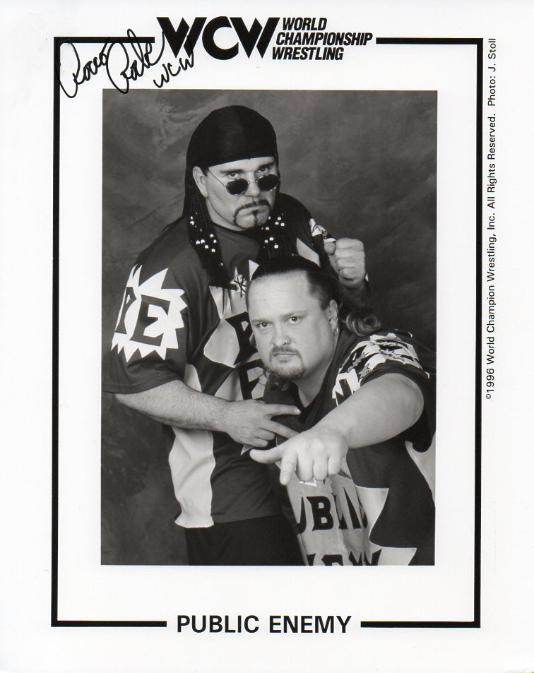 Public Enemy Rocco Rock WCW Signed Promo Photo