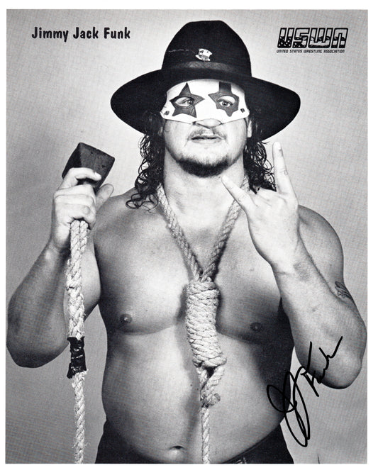 Jimmy Jack Funk USWA Wrestling Signed Promo Photo