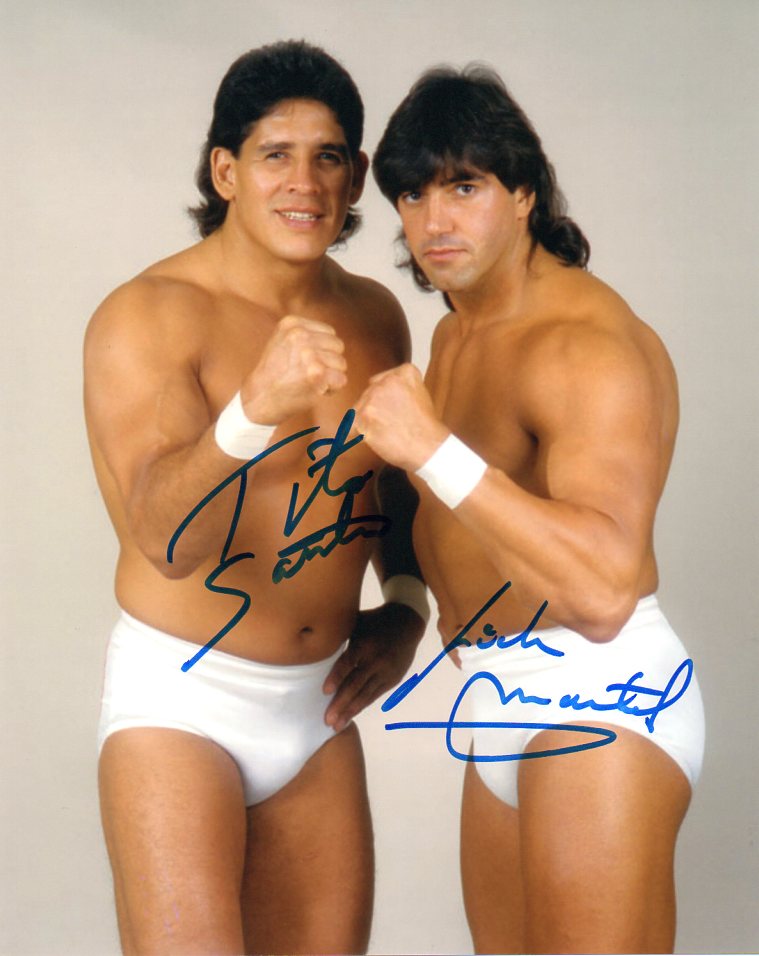Strike Force Tito Santana & Rick Martel WWF/WWE Signed Photo