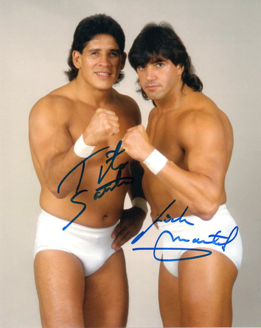 Strike Force Tito Santana & Rick Martel WWF/WWE Signed Photo
