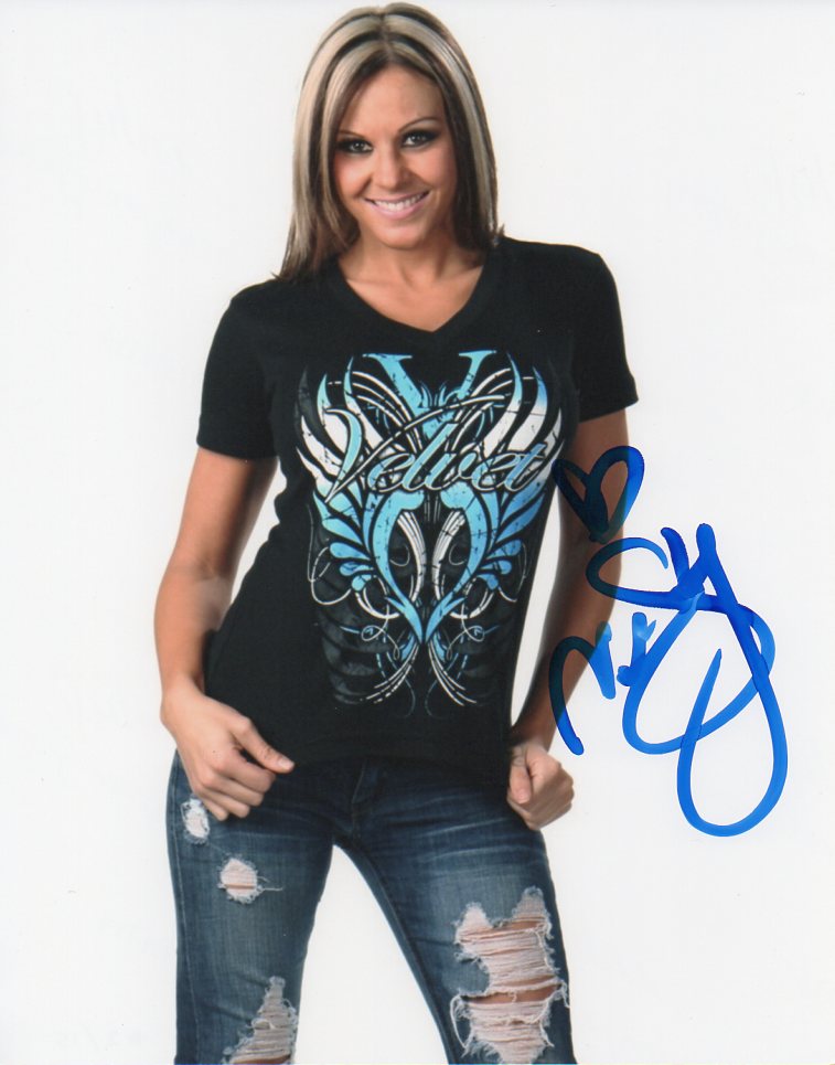 Velvet Sky TNA Impact Signed Photo pictured in jeans