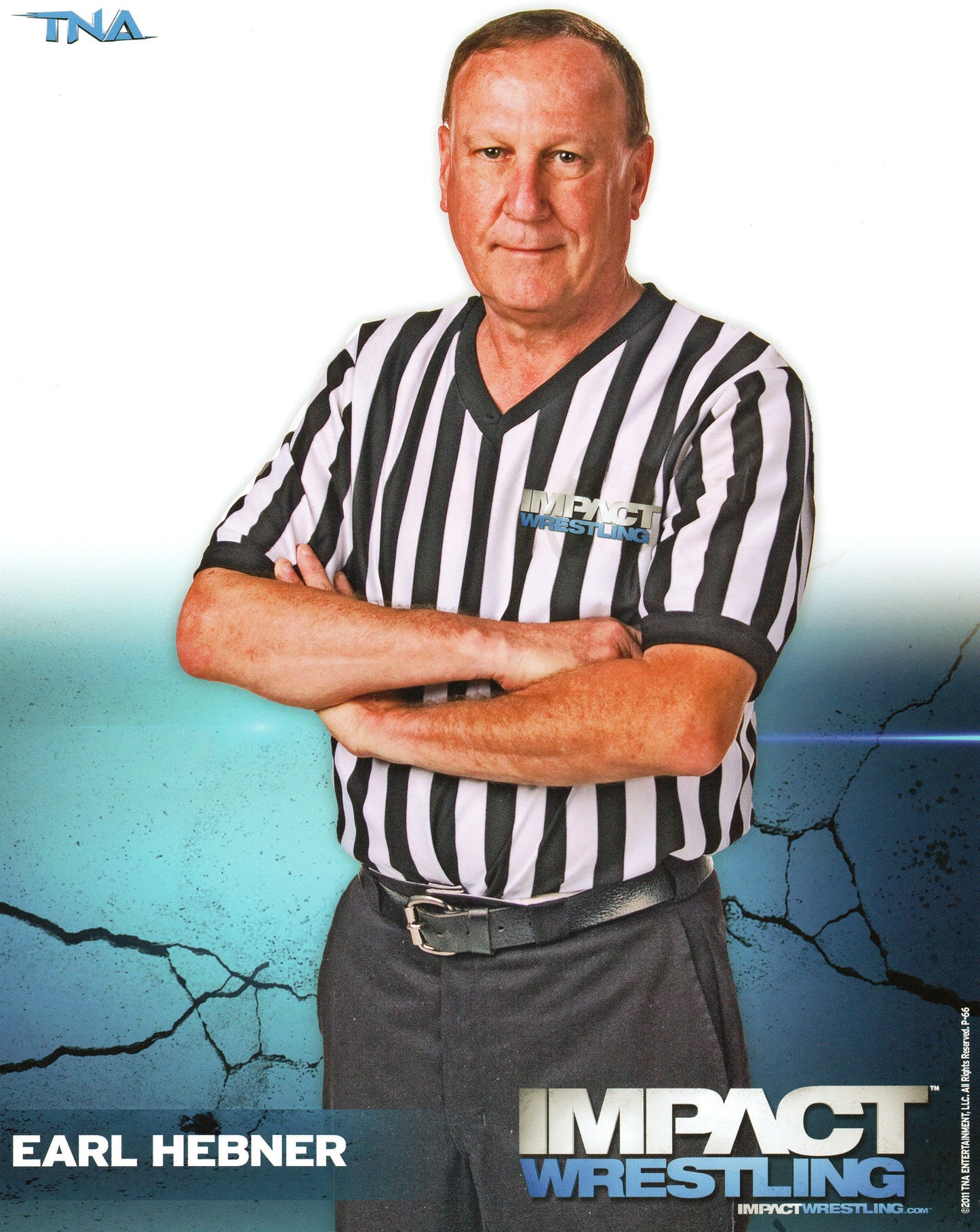 Earl Hebner Impact Wrestling 8x10" Promo Photo P-66