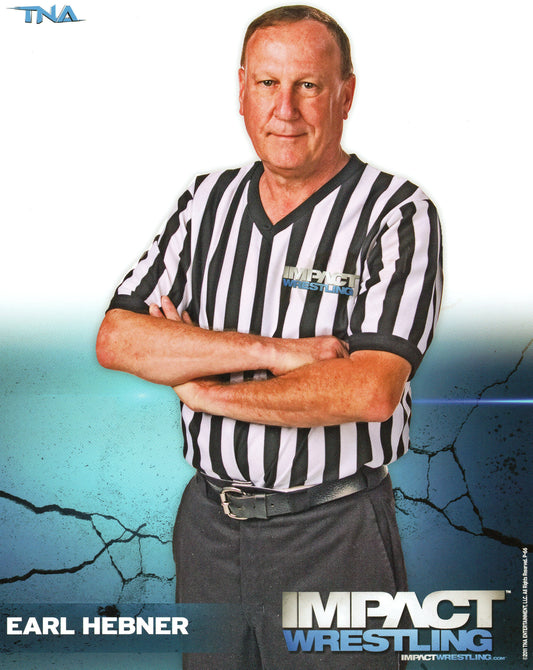 Earl Hebner Impact Wrestling 8x10" Promo Photo P-66