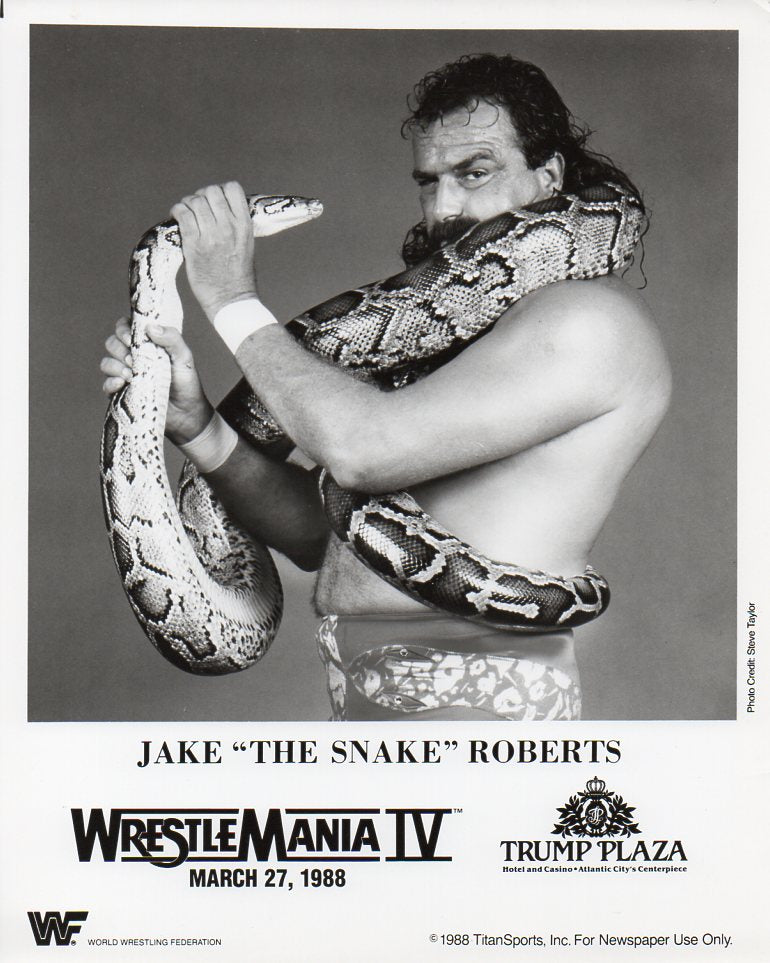 Jake The Snake Roberts WWF Promo Photo