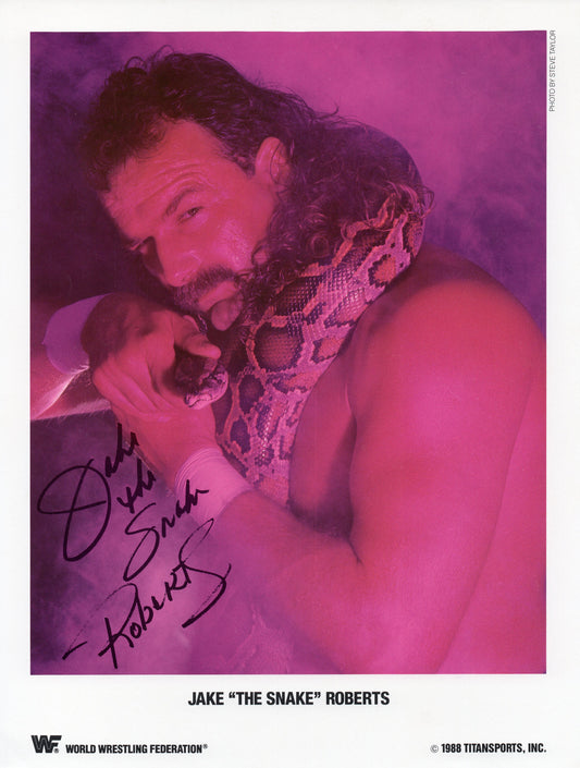 Jake The Snake Roberts WWF Promo Photo