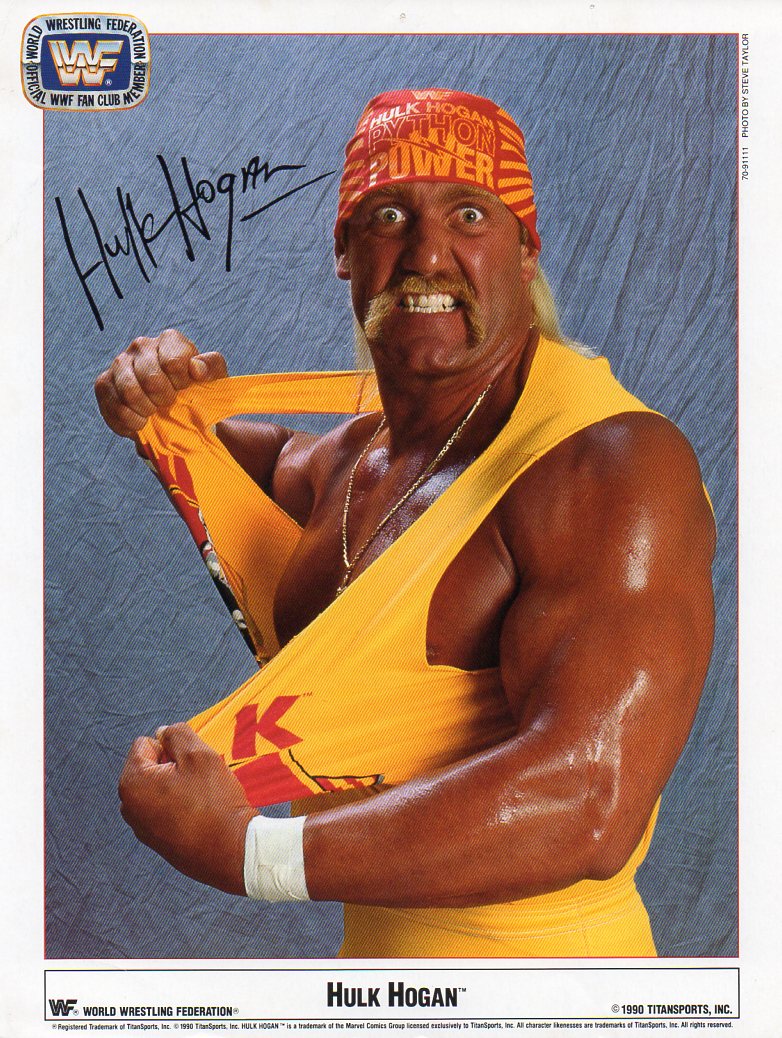 Hulk Hogan WWF Promo Photo