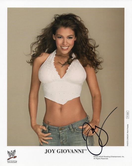 Joy Giovanni WWE/WWF Signed Promo Photo P-1020
