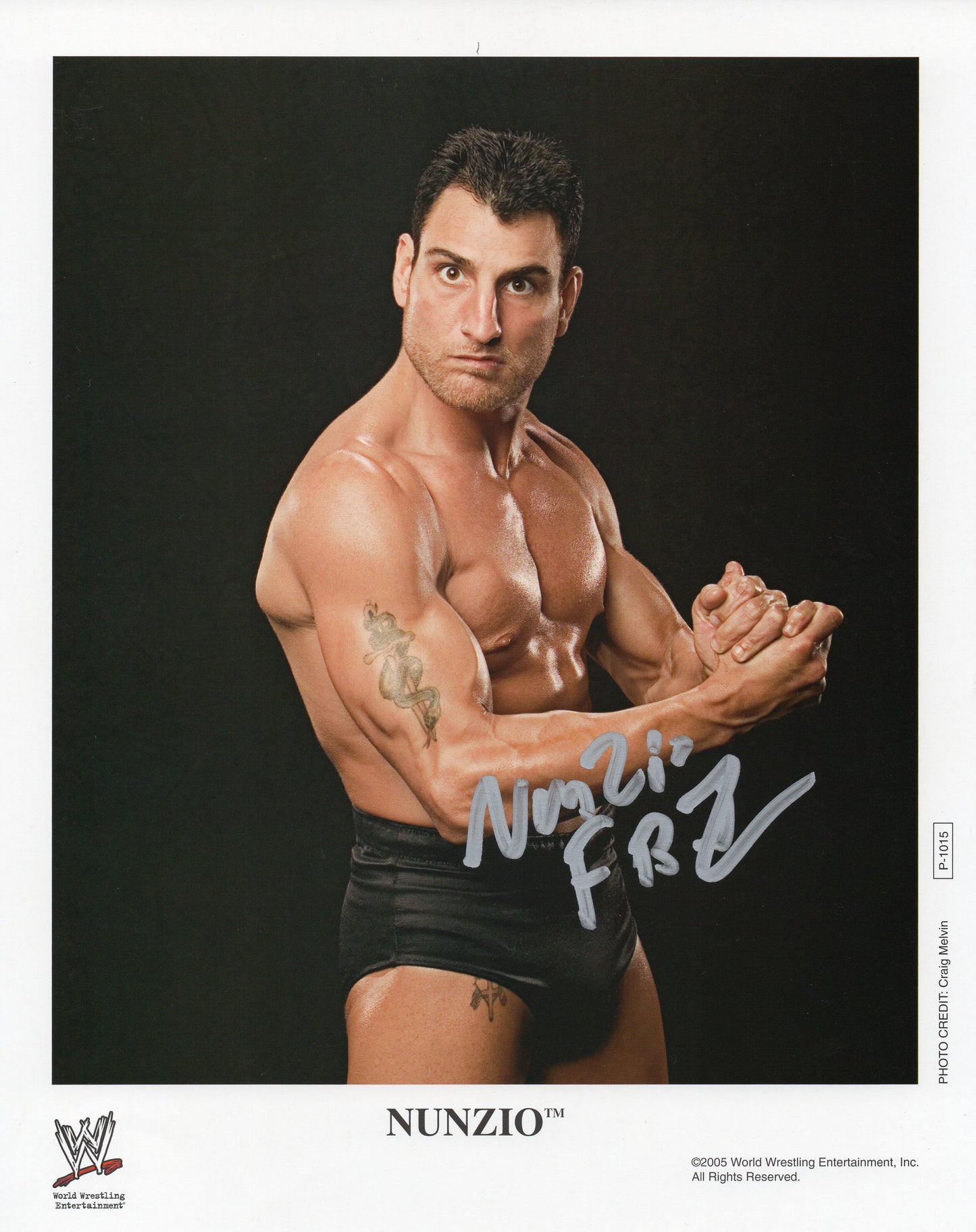 Nunzio WWE/WWF Signed Promo Photo P-1015