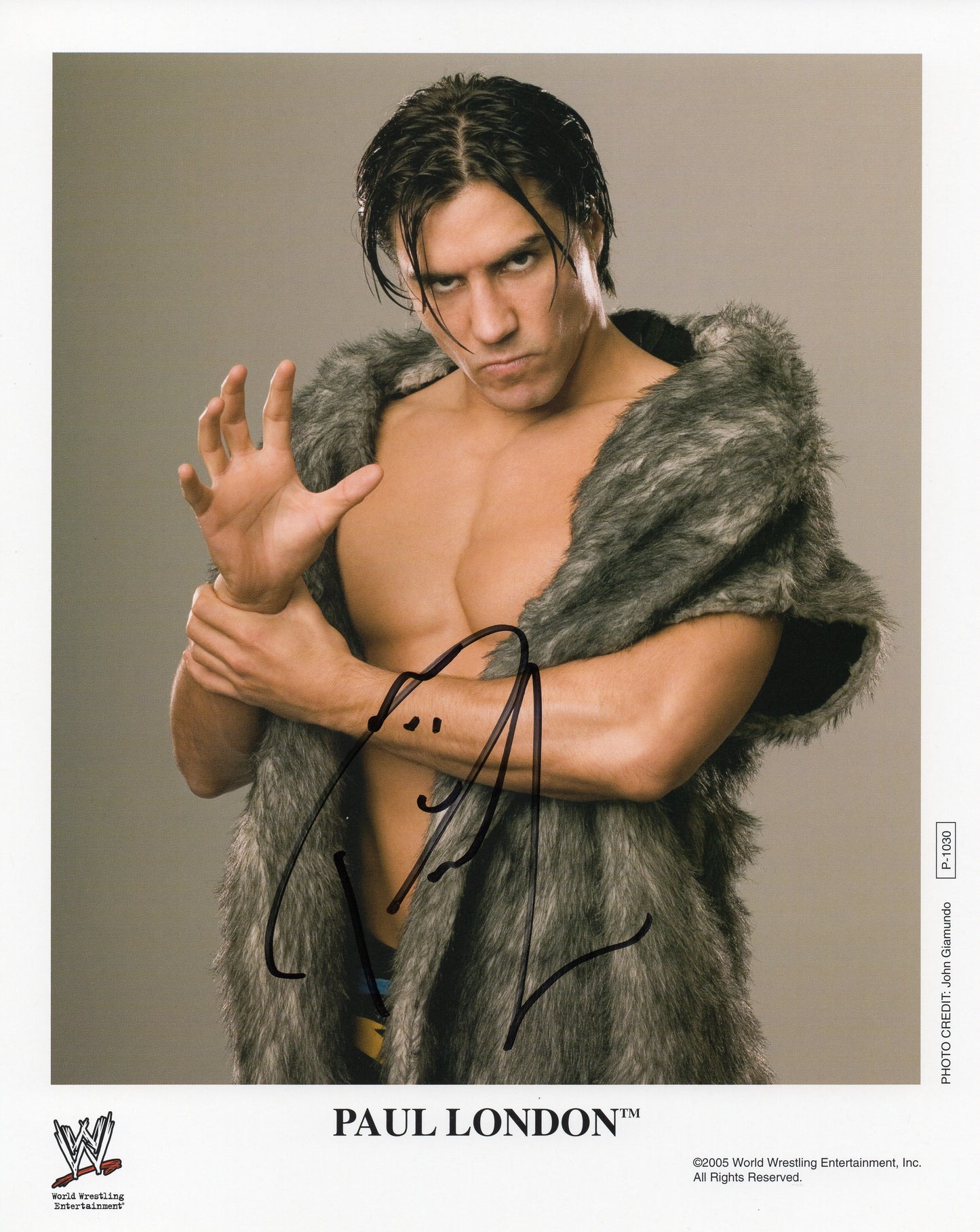 Paul London WWE/WWF Signed Promo Photo P-1030