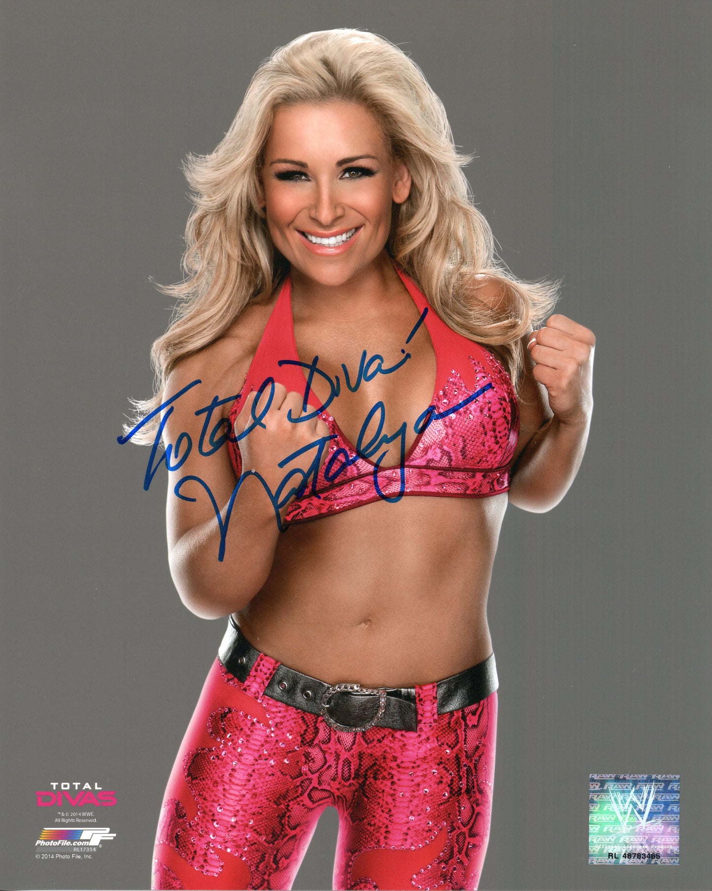 Natalya WWE Signed Photofile Photo