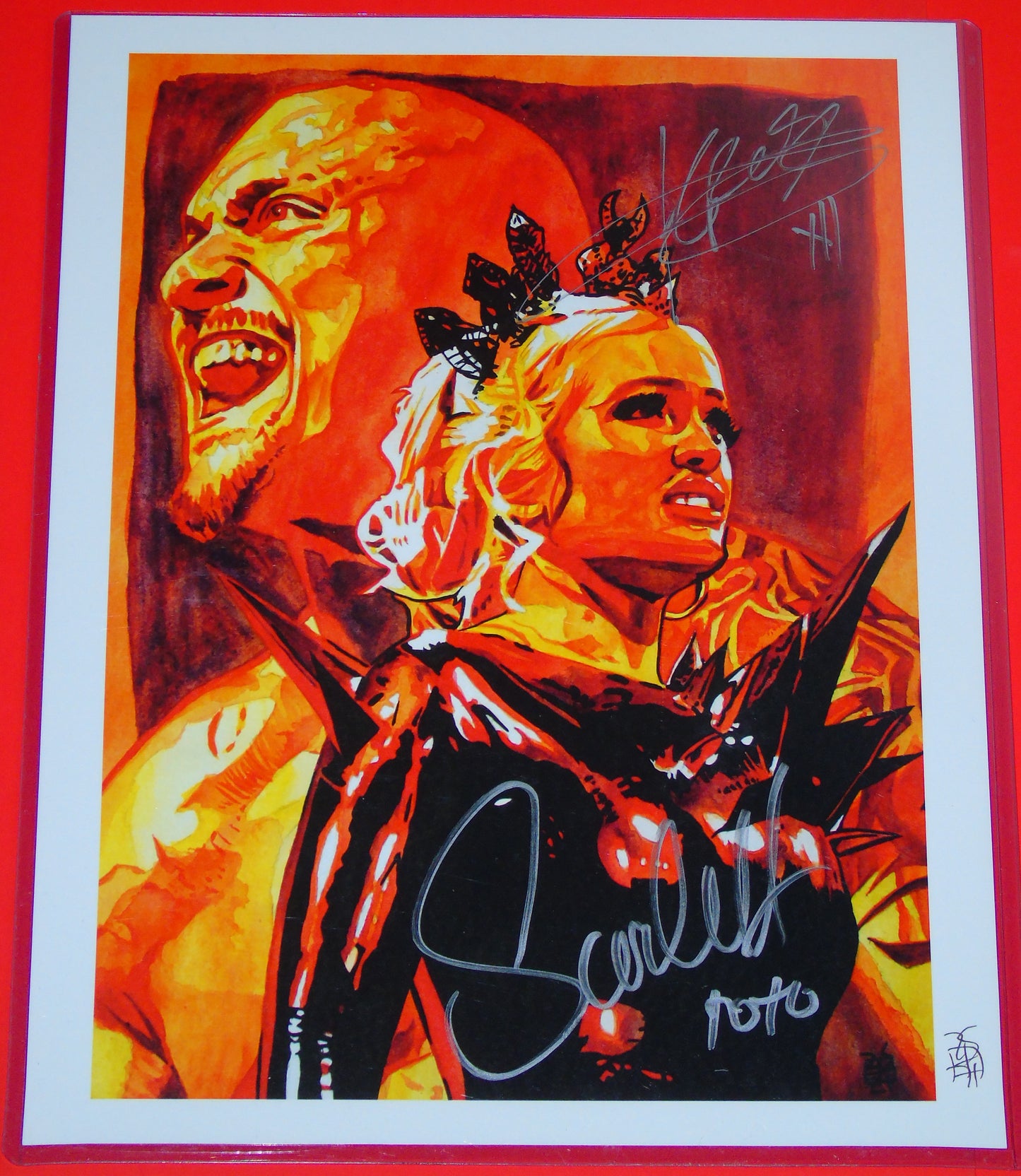 WWE Karrion Kross & Scarlett Signed Rob Schamberger Poster