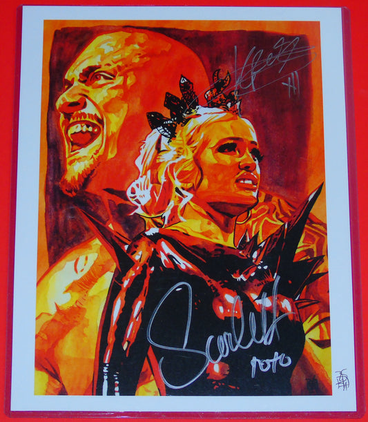 WWE Karrion Kross & Scarlett Signed Rob Schamberger Poster