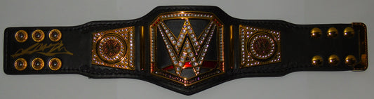 WWE REPLICA MINI WORLD HEAVYWEIGHT CHAMPIONSHIP TITLE BELT SIGNED BY DREW McINTYRE