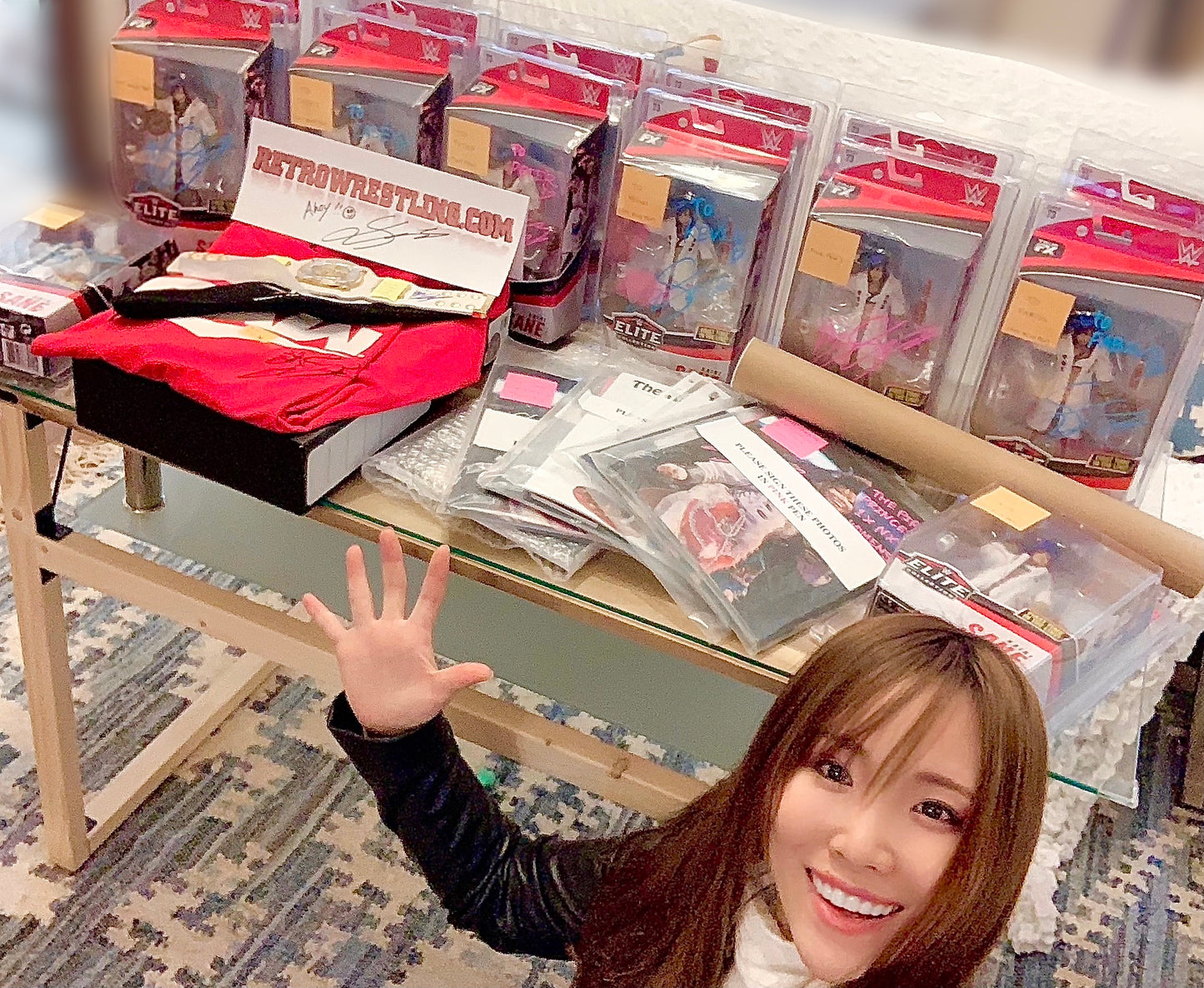 Ring Worn Kairi Sane WWE Double Signed Kabuki Warriors T-Shirt