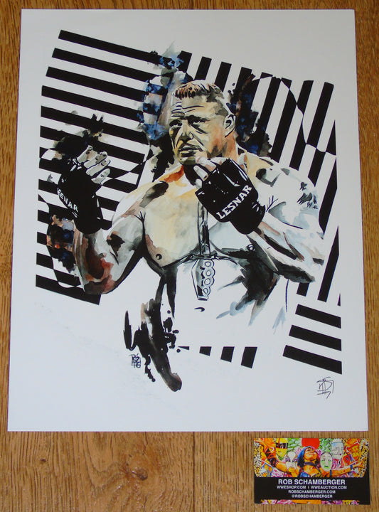 WWE BROCK LESNAR ROB SCHAMBERGER POSTER