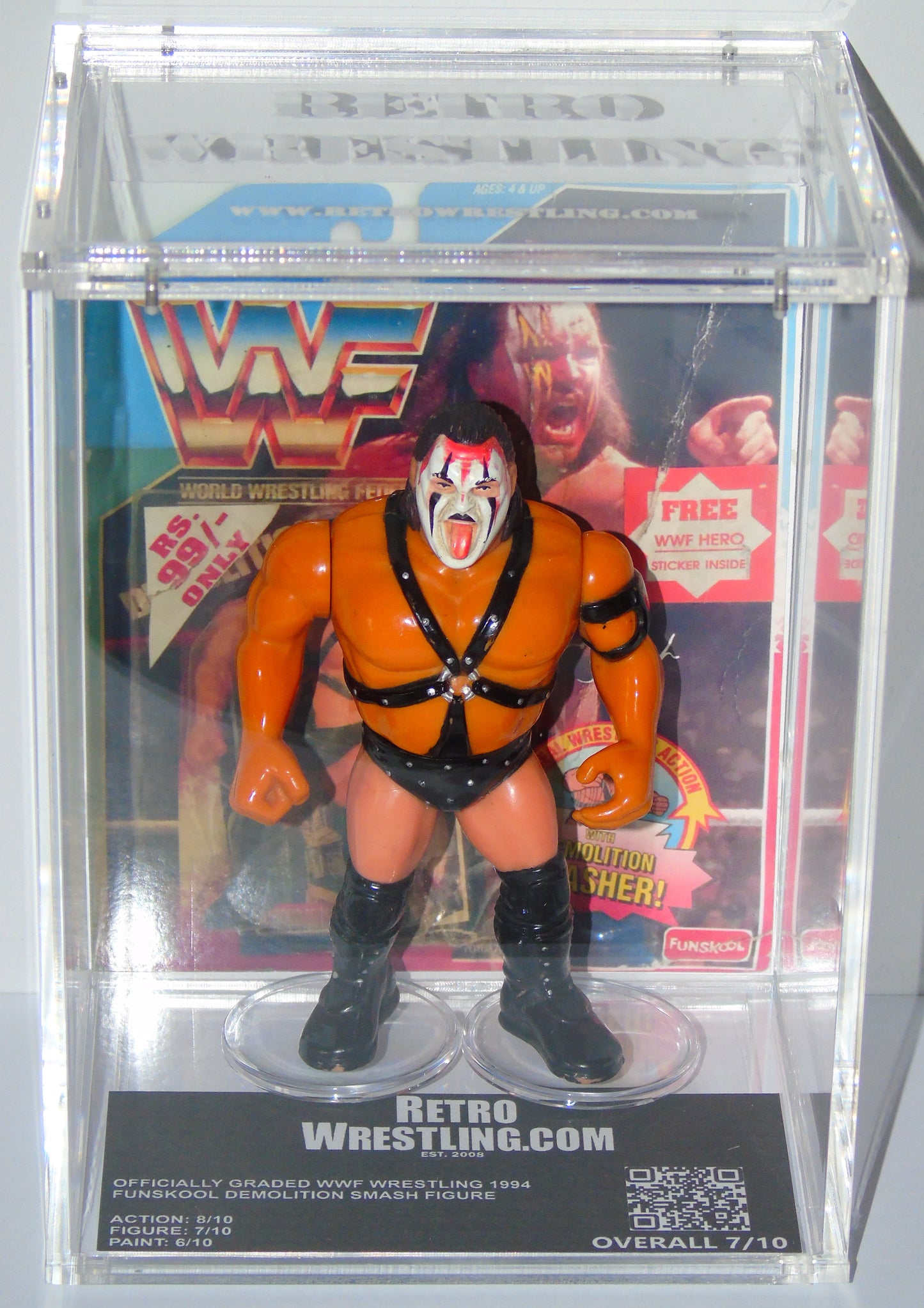 Officially Graded WWF Wrestling 1994 Funskool Demolition Smash Figure