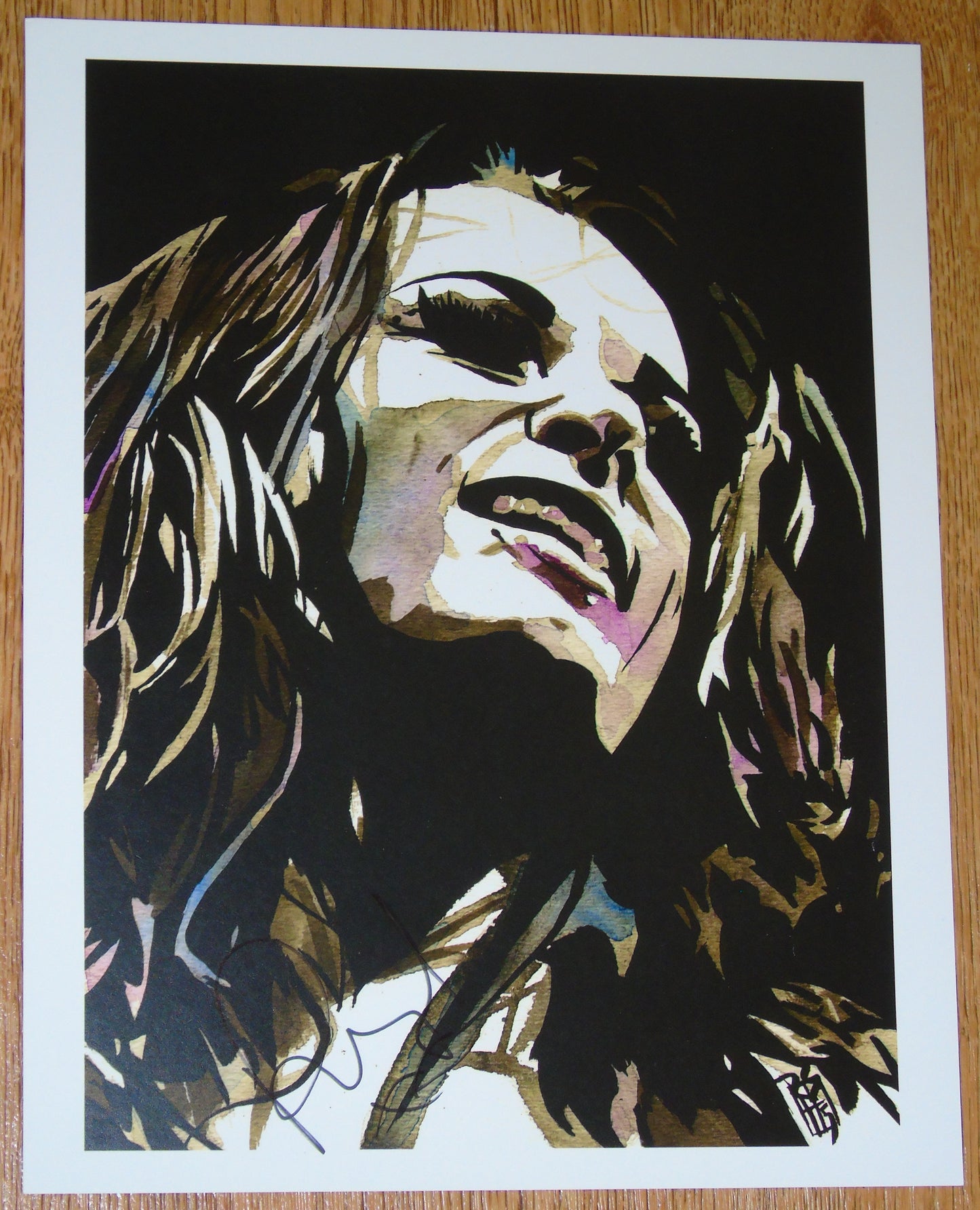 WWE AEW PAIGE SARAYA SIGNED ROB SCHAMBERGER POSTER