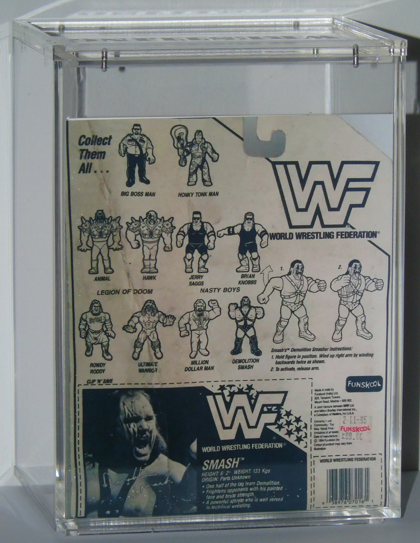 Officially Graded WWF Wrestling 1994 Funskool Demolition Smash Figure