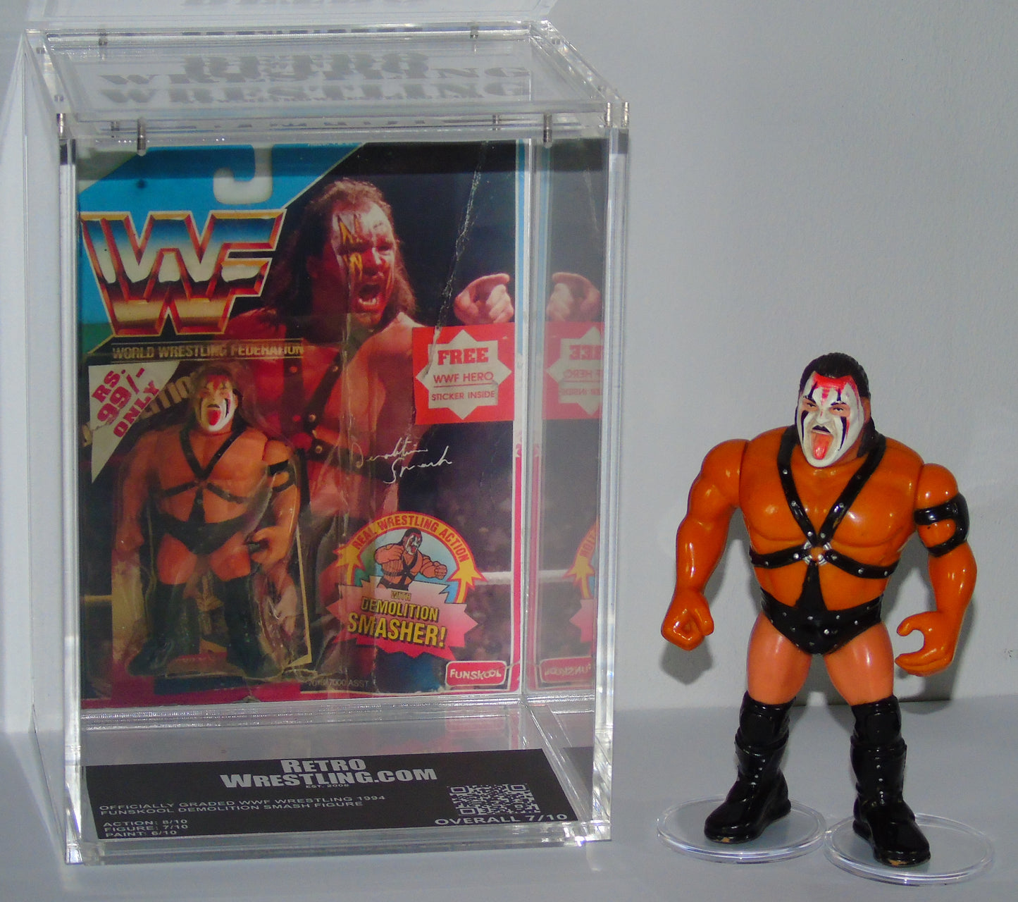 Officially Graded WWF Wrestling 1994 Funskool Demolition Smash Figure