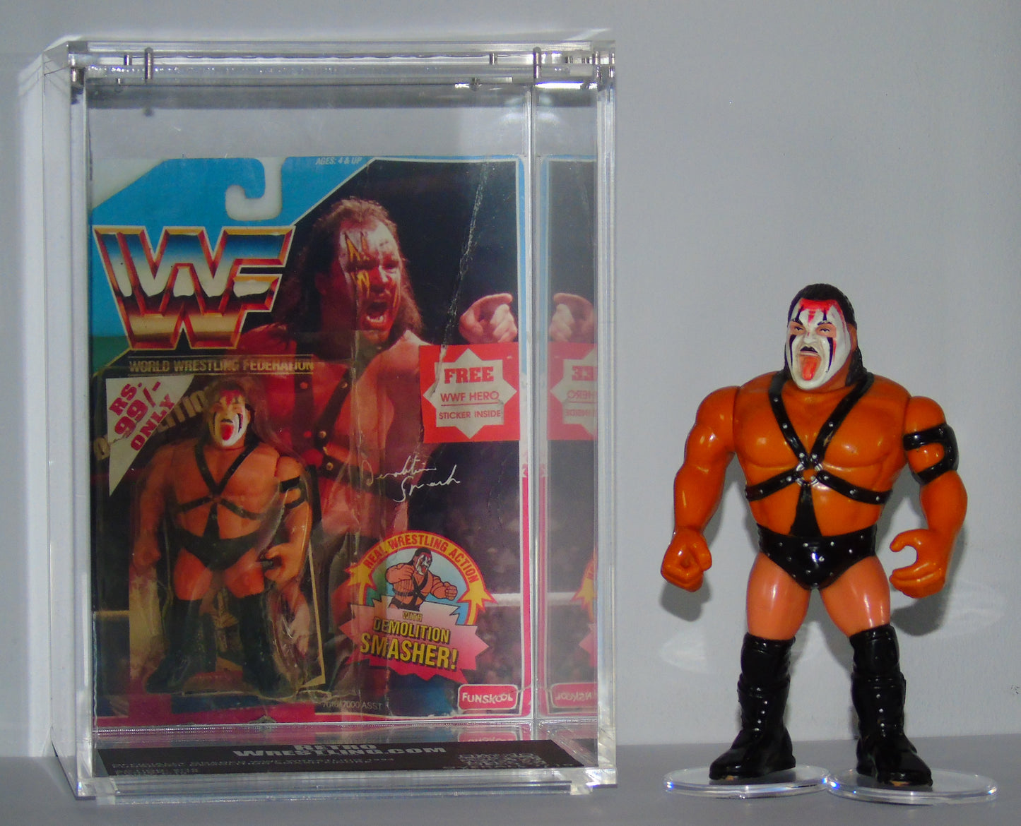 Officially Graded WWF Wrestling 1994 Funskool Demolition Smash Figure
