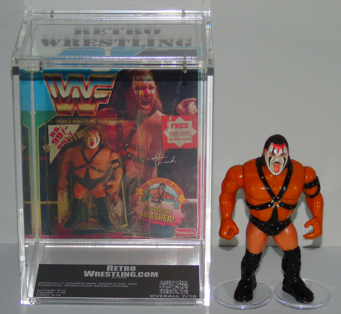 Officially Graded WWF Wrestling 1994 Funskool Demolition Smash Figure