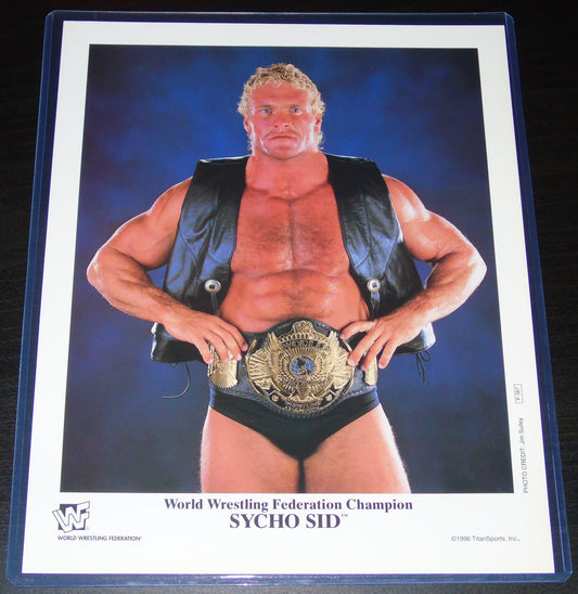 SYCHO SID WWF WRESTLING OFFICIAL P-387 PROMO PHOTO