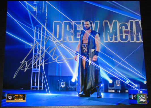 DREW MCINTYRE METAL SIGNATURE SERIES 11"x14" PHOTO LIMITED EDITION OF ONLY 50 MADE!