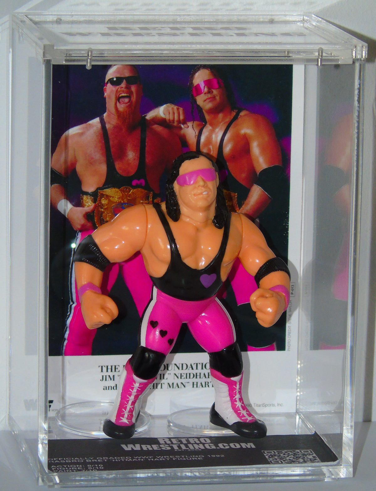 BRET HITMAN HART WWF WWE WRESTLING HASBRO ACTION FIGURE PURPLE HEART