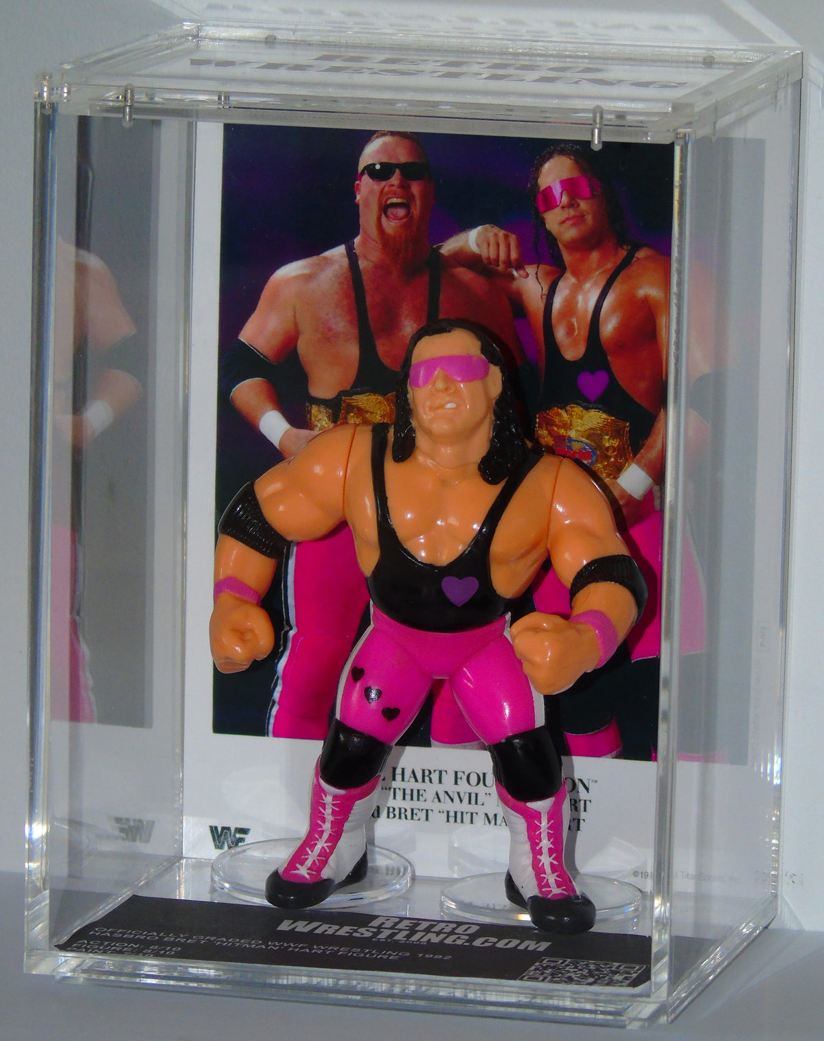 BRET HITMAN HART WWF WWE WRESTLING HASBRO ACTION FIGURE PURPLE HEART