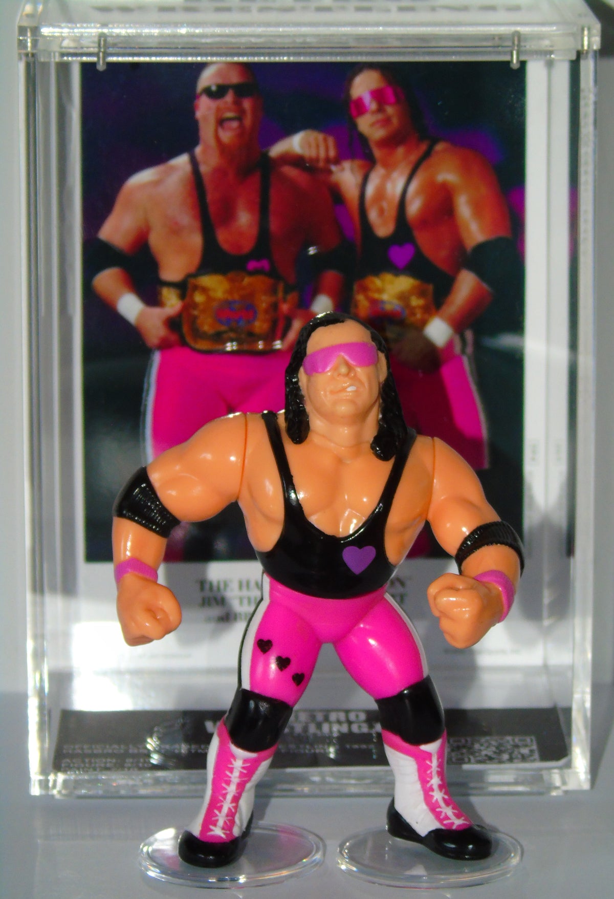 BRET HITMAN HART WWF WWE WRESTLING HASBRO ACTION FIGURE PURPLE HEART
