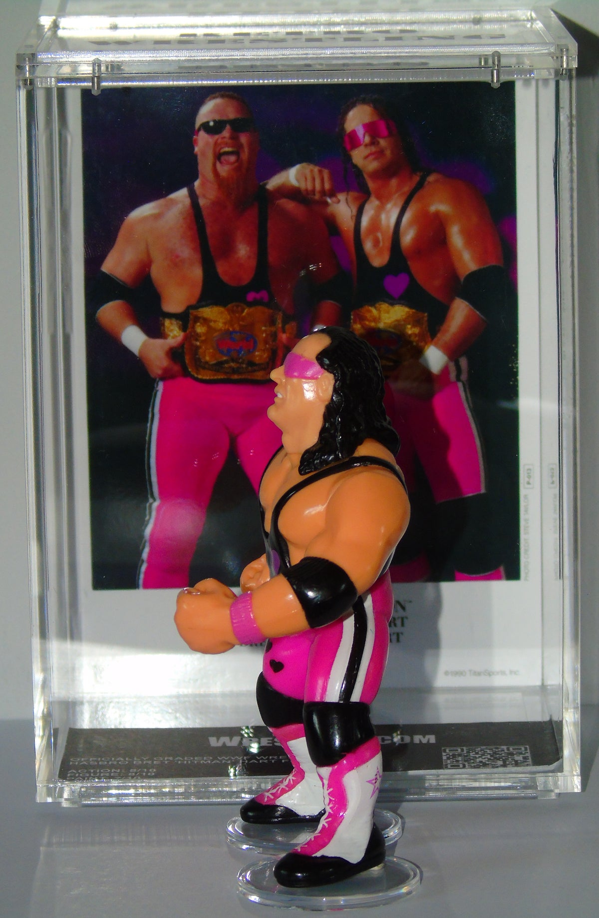 BRET HITMAN HART WWF WWE WRESTLING HASBRO ACTION FIGURE PURPLE HEART