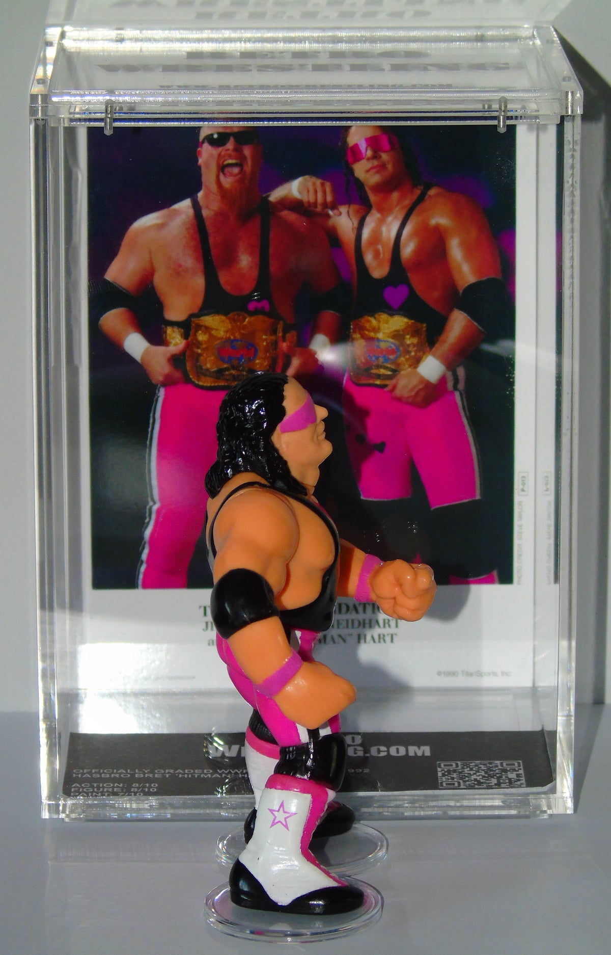 BRET HITMAN HART WWF WWE WRESTLING HASBRO ACTION FIGURE PURPLE HEART