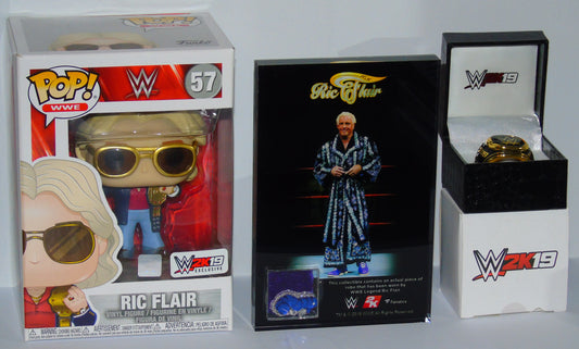 NATURE BOY RIC FLAIR WWE 2K19 VIDEO GAME EXCLUSIVE FUNKO POP VINYL SET