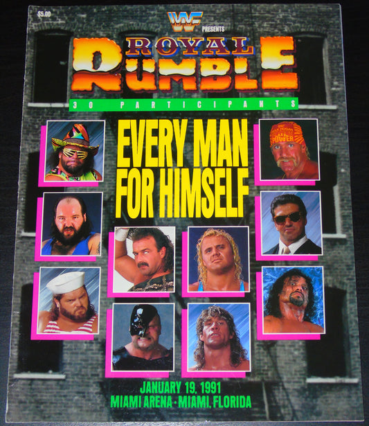 WWF ROYAL RUMBLE 1991 SOUVENIR EDITION PROGRAM